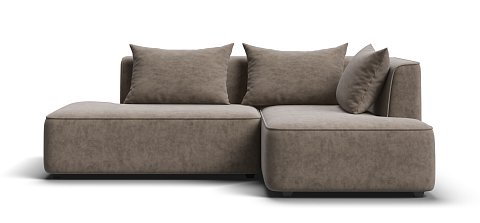 Угловой диван правый Кинг Твин велюр Роял тауп 1