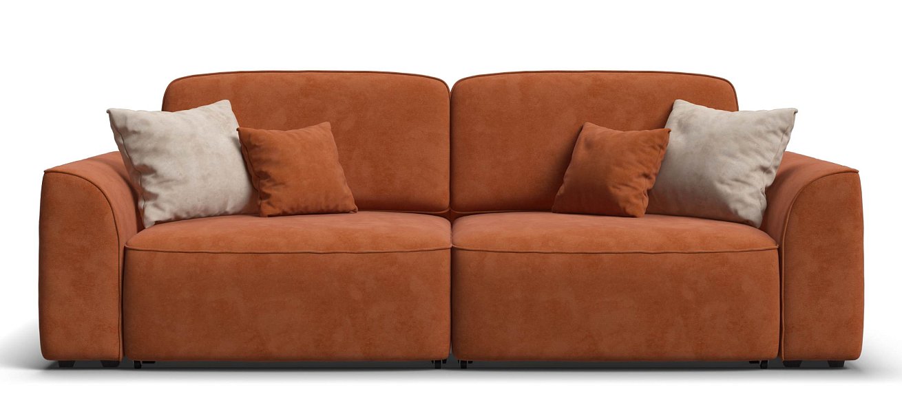 Диван Кинг велюр Алькантара оранж