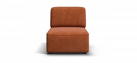 Кинг Модуль оттоманка велюр Алькантара оранж 2