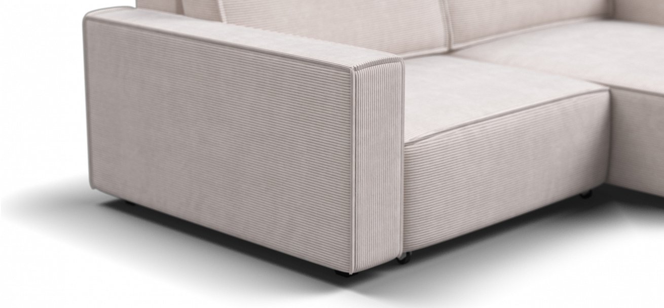 Угловой диван Босс Софт Модуль Вельвет Корд бежевый