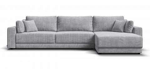 Угловой диван Босс Прайм Макс Вельвет Корд серый 1