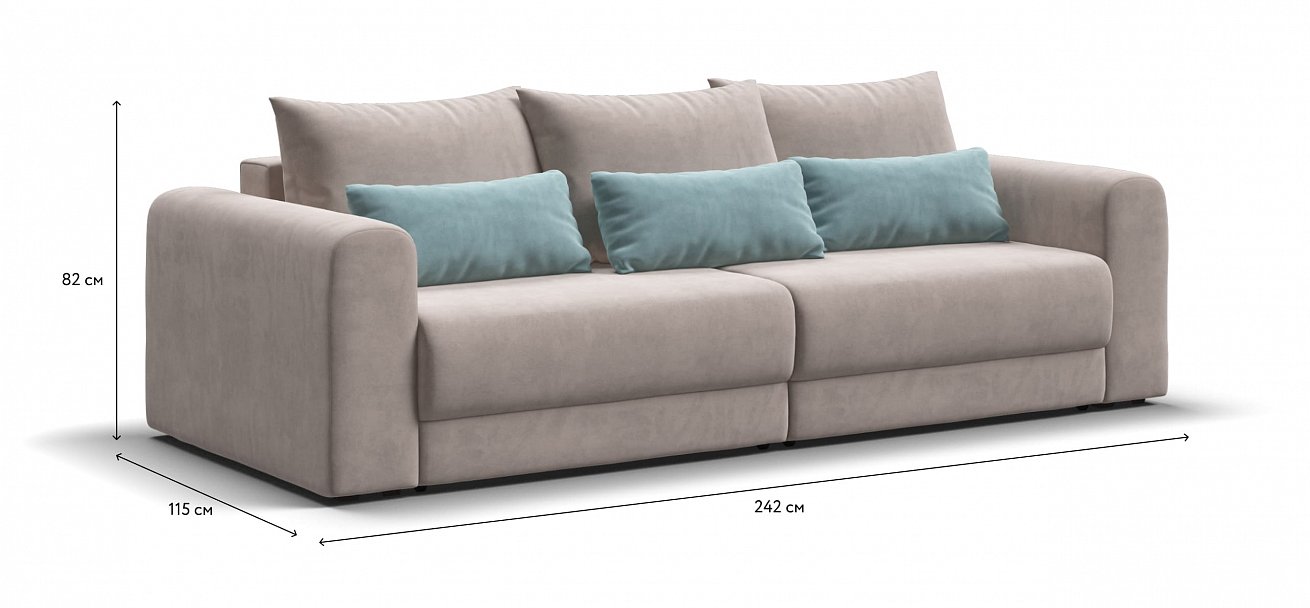 Модульный диван Ричмонд Модуль велюр Монолит латте