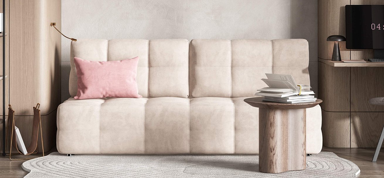 Диван Денди Мини велюр Монолит латте