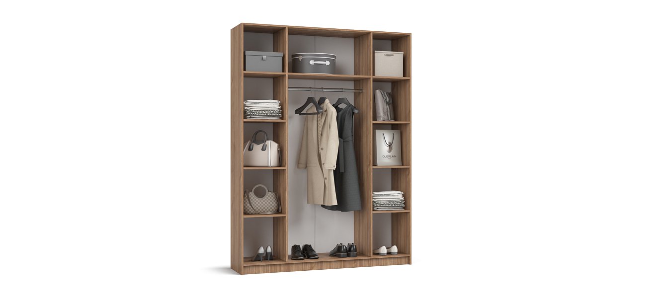 Рим 160 шкаф распашной 4Д 01 Орех Селект