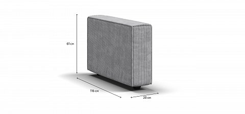 Босс Софт Модуль подлокотник 2 шт. Вельвет Корд серый 1