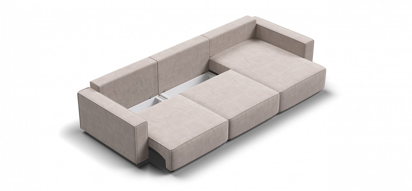 Угловой диван Босс Софт Модуль Макс велюр Монолит латте