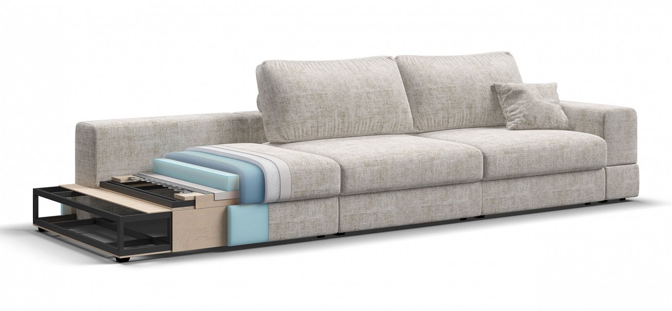 Диван-кровать Босс Модуль Макс Шенилл Смарт кварц