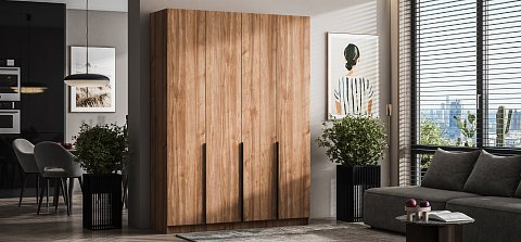 Босс Стандарт 160*220 шкаф распашной 4Д 01 Орех Селект 2