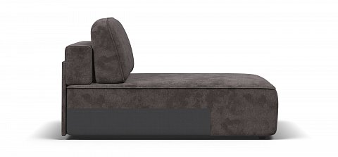 Кинг Модуль оттоманка велюр Алькантара серый 3