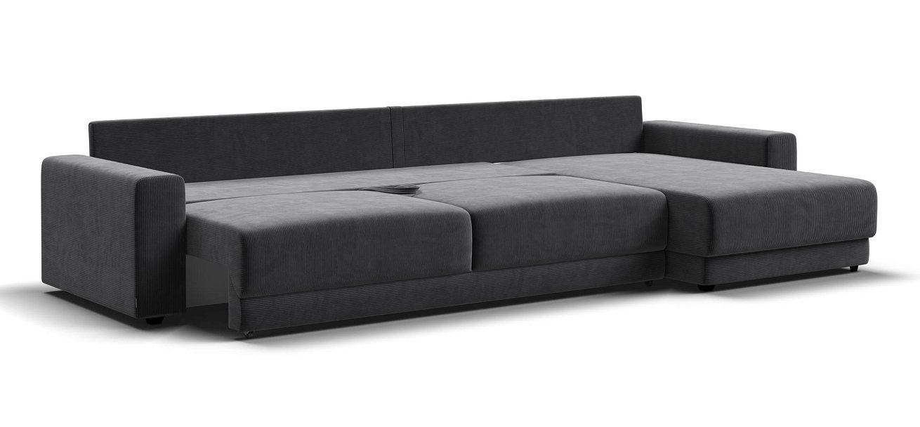 Угловой диван Босс Прайм Макс Вельвет Корд графит