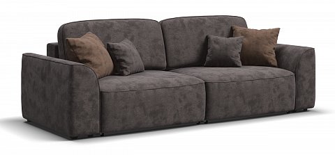 Диван Кинг велюр Алькантара серый