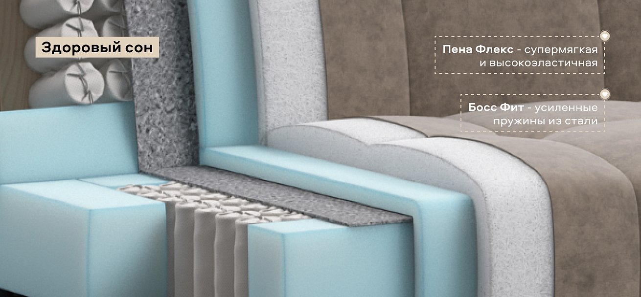 Диван Босс Слип 140 велюр Роял тауп