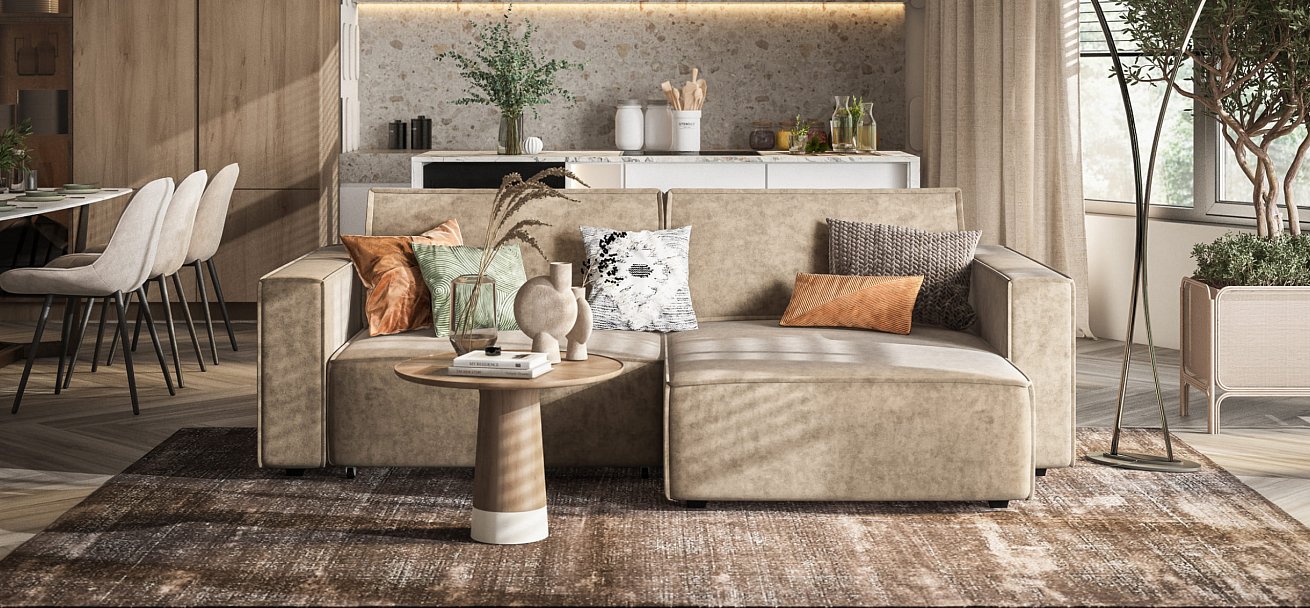 Угловой диван Босс Софт Модуль велюр Роял тауп