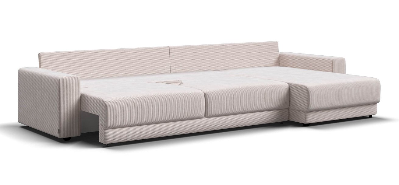 Угловой диван Босс Прайм Макс Вельвет Корд бежевый