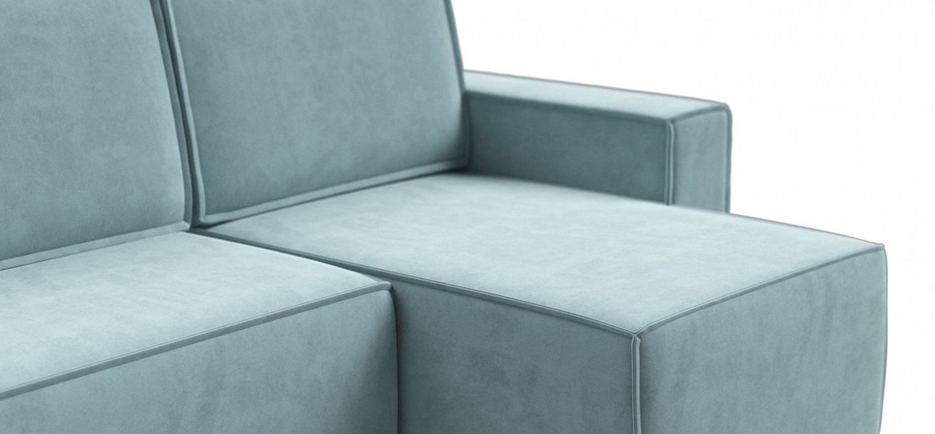 П-образный диван Босс Софт Модуль велюр Монолит аква