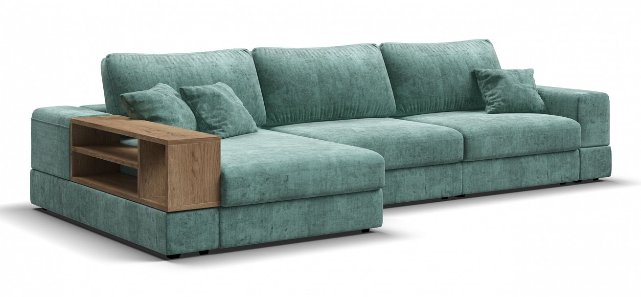 Угловой диван-кровать Босс Модуль ХЛ Шенилл Глосс минт