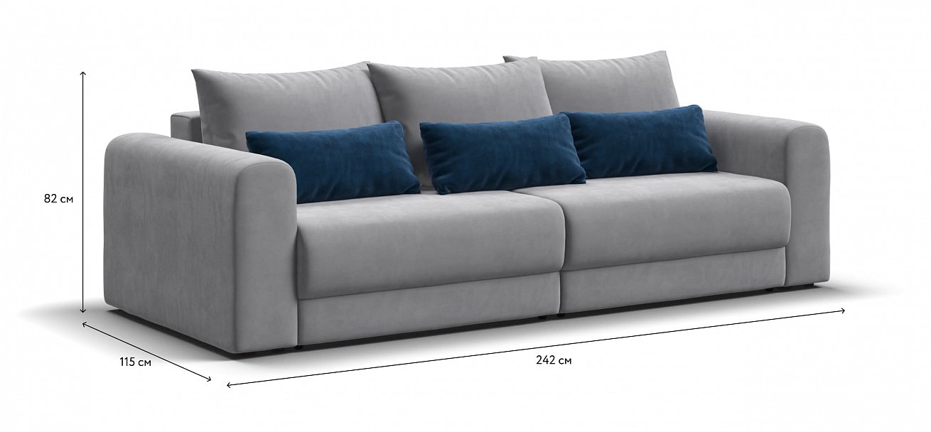 Модульный диван Ричмонд Модуль велюр Монолит сталь