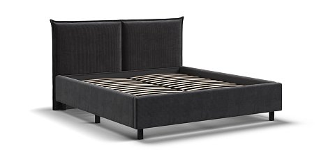 Лео Кровать 160*200 Вельвет Корд графит 3