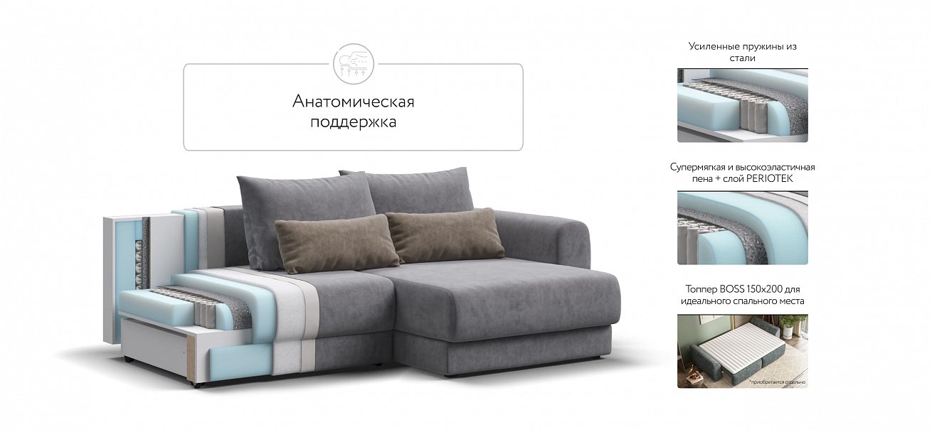 Модульный угловой диван Ричмонд Модуль велюр Роял агат