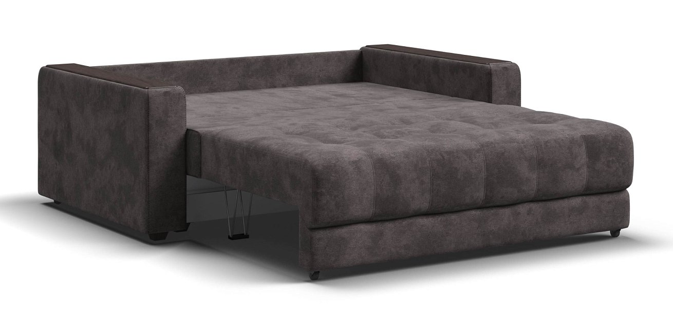 Диван Босс двухместный велюр Алькантара серый