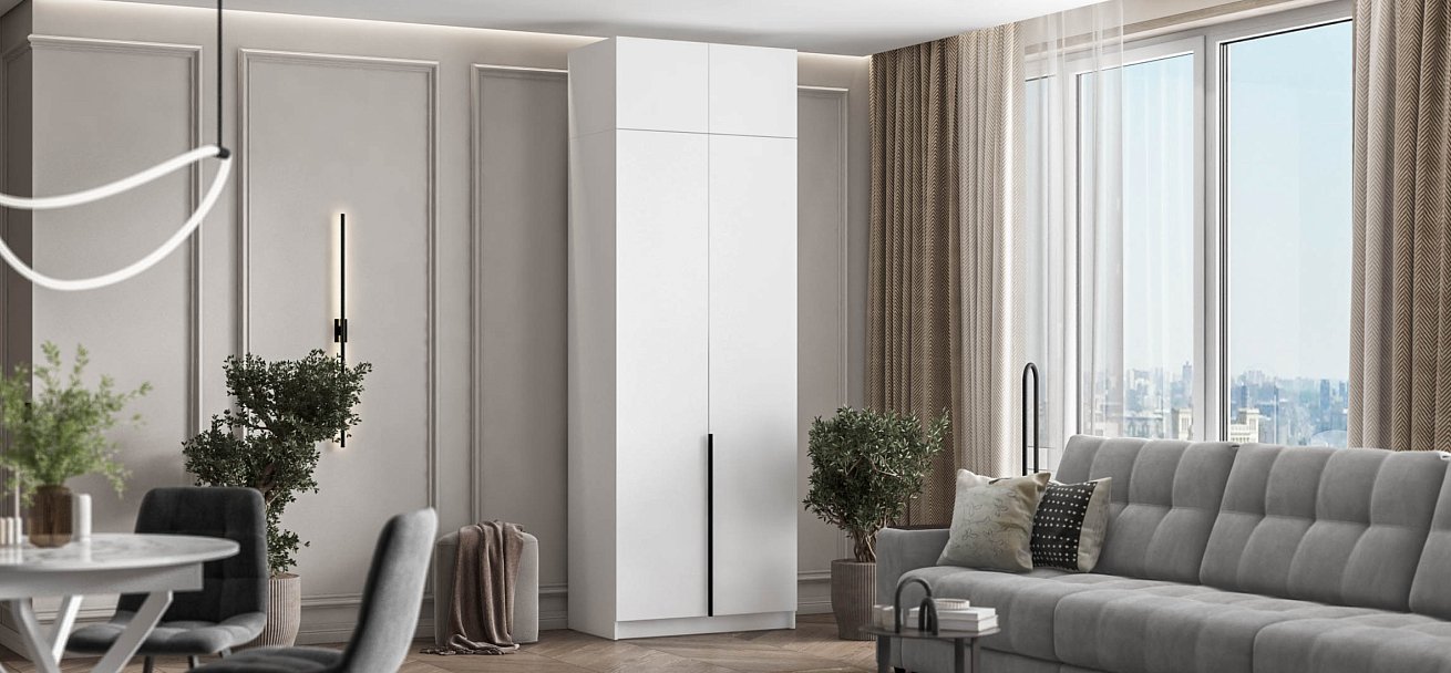 Антресоль 90 2Д Белый