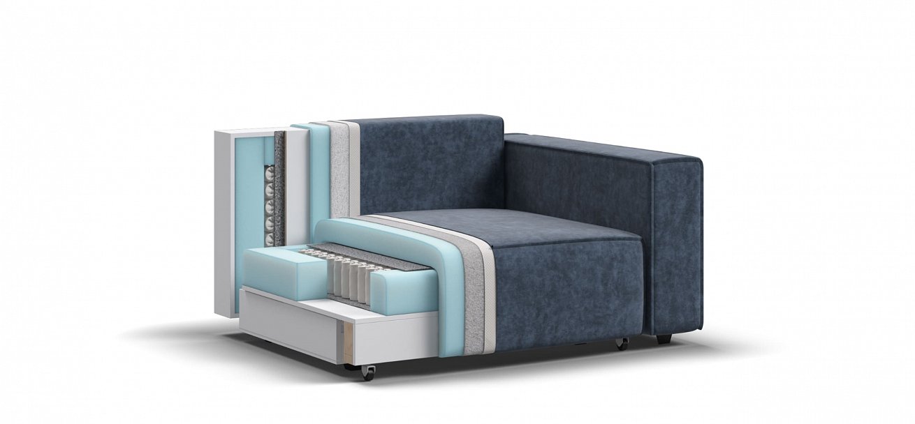 Кресло Босс Софт Модуль велюр Роял синий