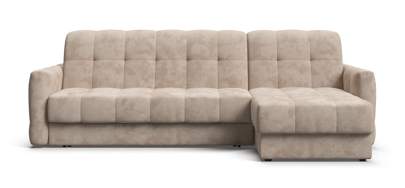 Угловой диван Босс Слип 160 велюр Алькантара пепел