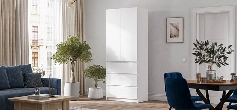 Идея 90 шкаф распашной 2Д+ящики Белый 2