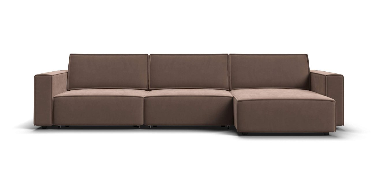 Угловой диван Босс Софт Модуль Макс велюр Монолит мокко