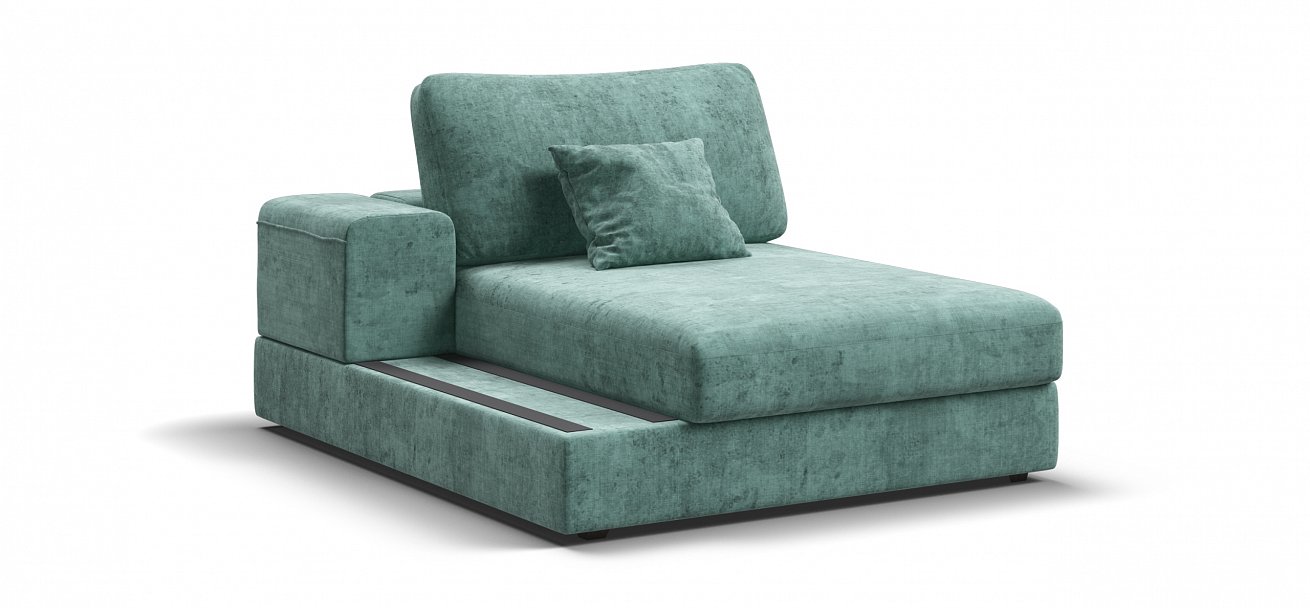 Босс Модуль оттоманка левая Шенилл Глосс минт