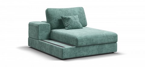 Босс Модуль оттоманка левая Шенилл Глосс минт 1