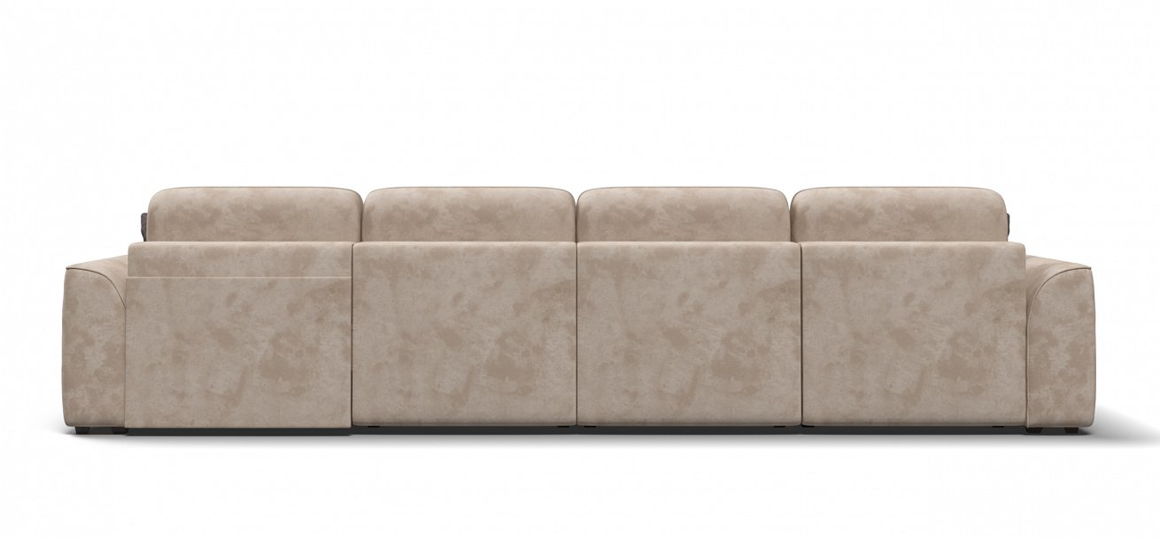 Угловой диван Кинг Модуль Макс велюр Алькантара пепел