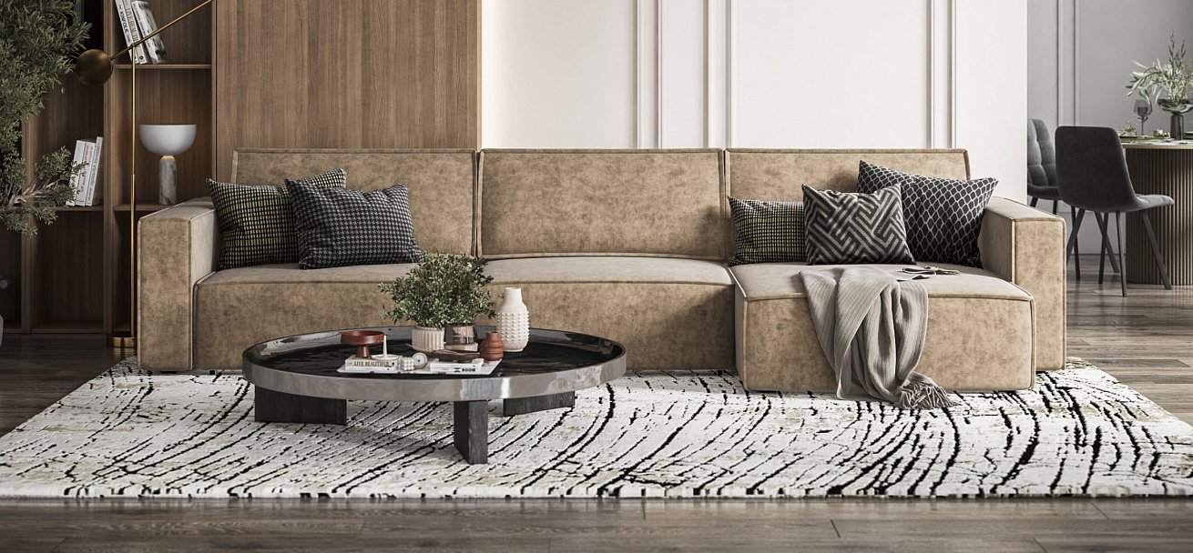 Угловой диван Босс Софт Модуль Макс велюр Роял тауп