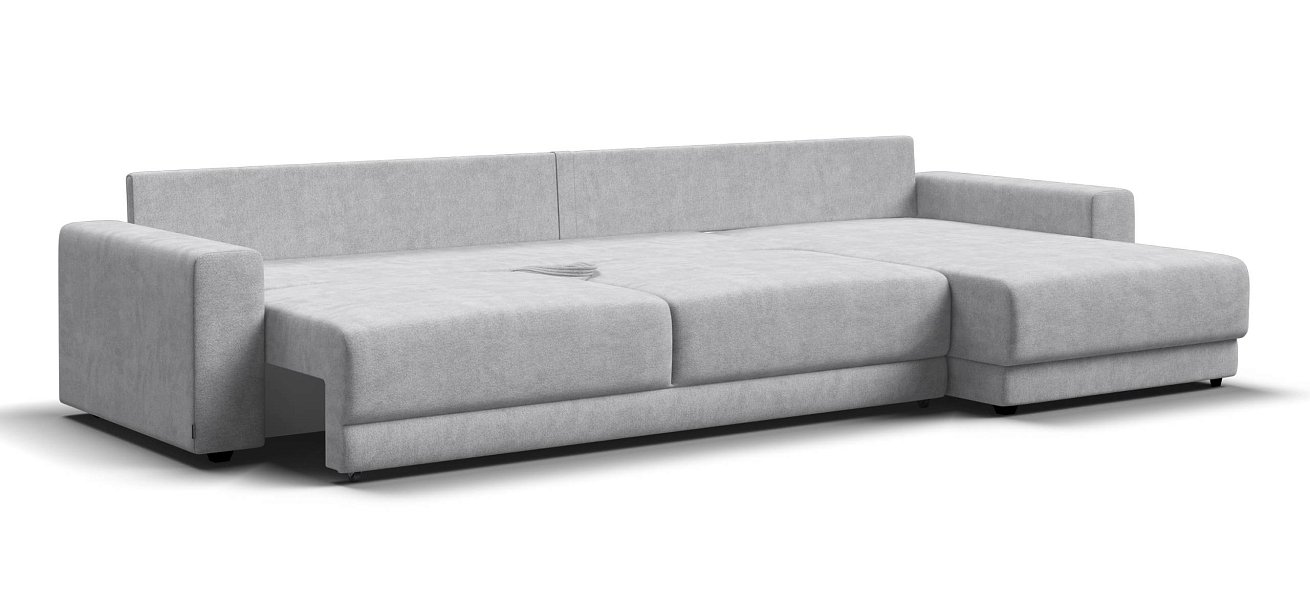 Угловой диван Босс Прайм Макс Шенилл Клауд серый
