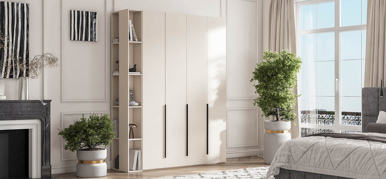 Босс Стандарт 160*236 шкаф распашной 4Д+ящики Кашемир