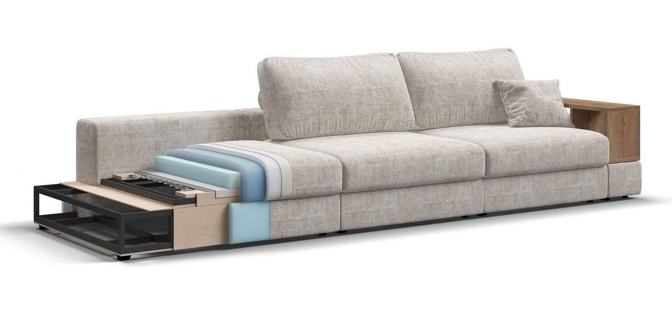 Диван-кровать Босс Модуль Макс Шенилл Смарт кварц