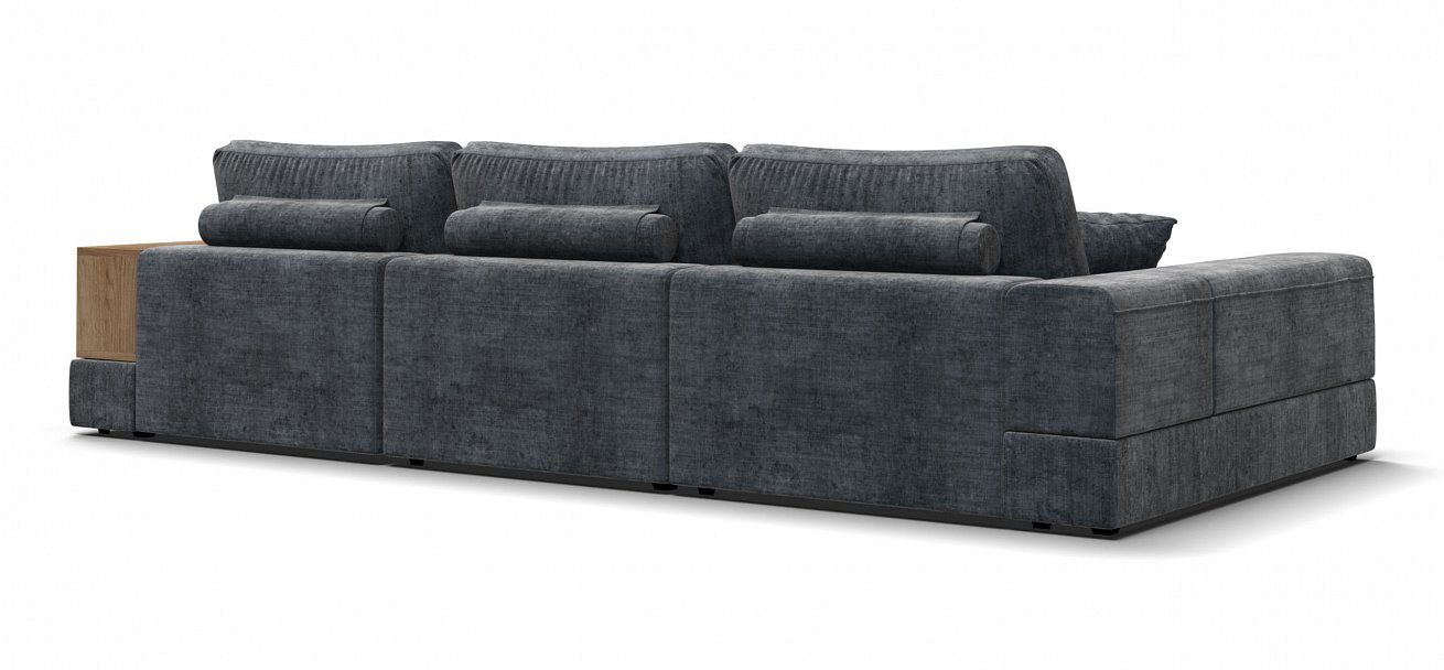 Угловой диван-кровать Босс Модуль ХЛ Шенилл Глосс карбон