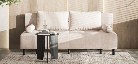 Диван Бостон Мини велюр Монолит латте 2