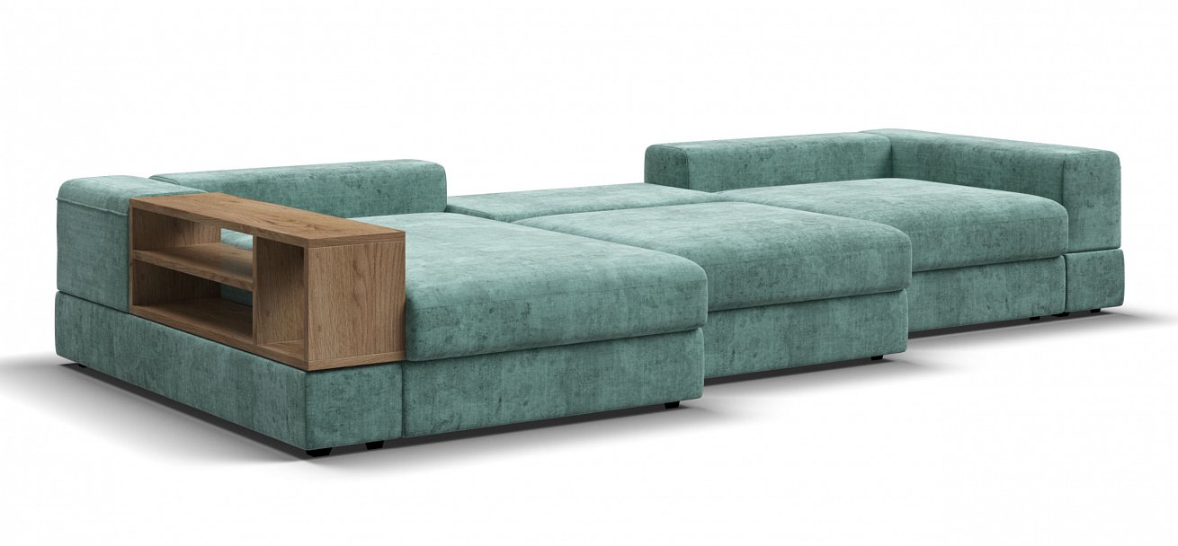 Угловой диван-кровать Босс Модуль ХЛ Шенилл Глосс минт