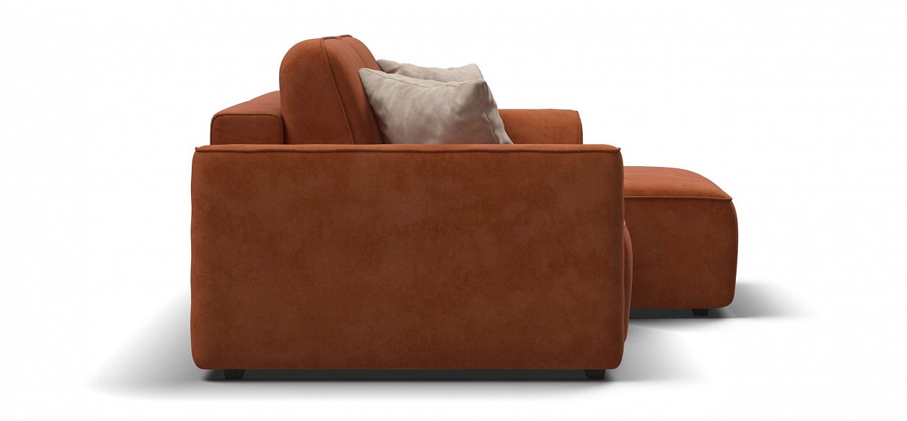 Угловой диван Кинг Модуль велюр Алькантара оранж