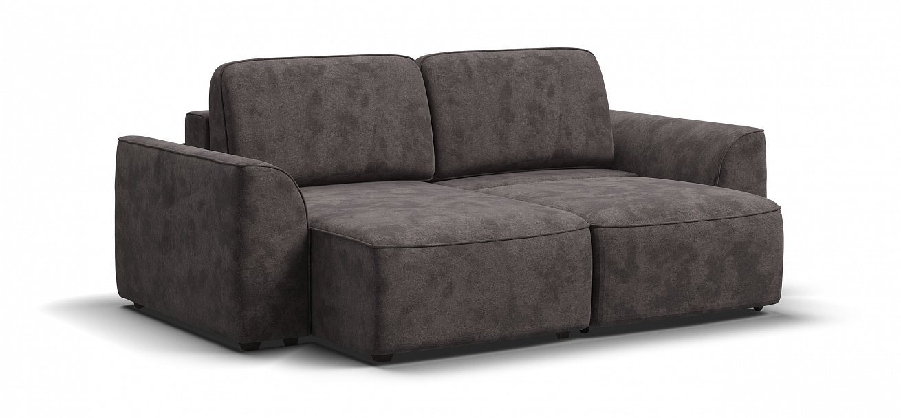 Угловой диван Кинг Модуль велюр Алькантара серый
