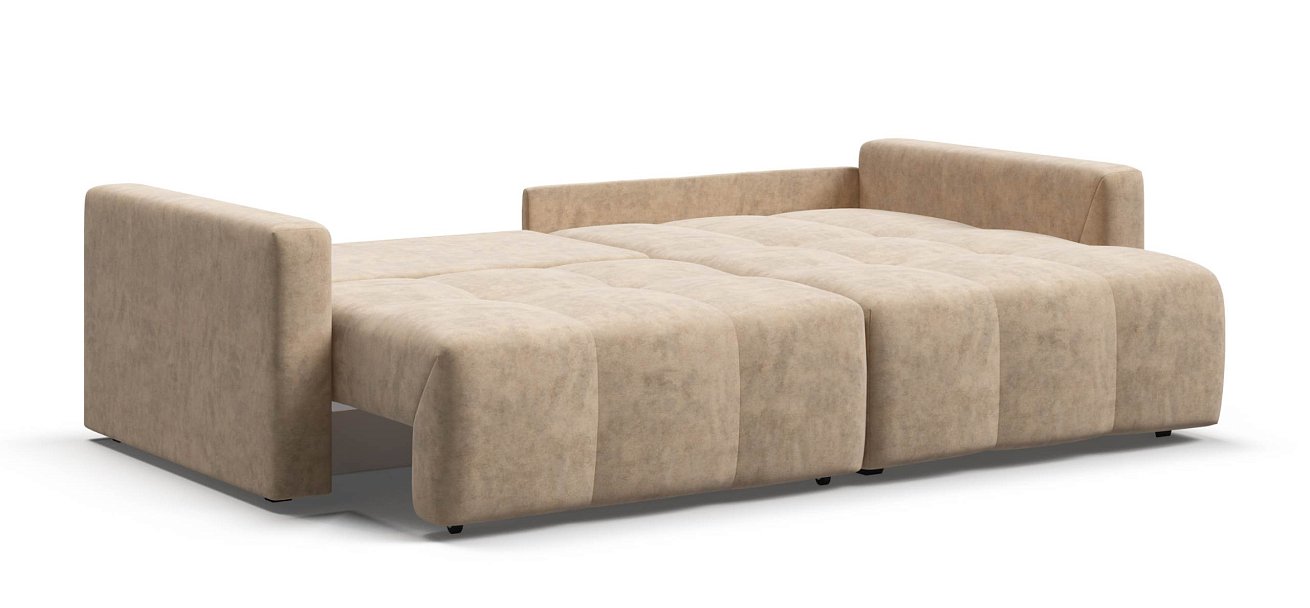 Угловой диван Босс Тренд велюр Роял шампань