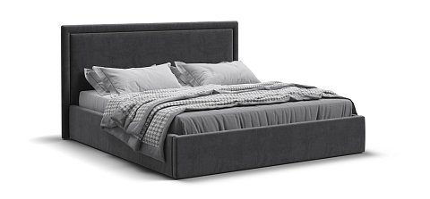 Фрея Кровать без ПМ 160*200 велюр Монолит серый 1