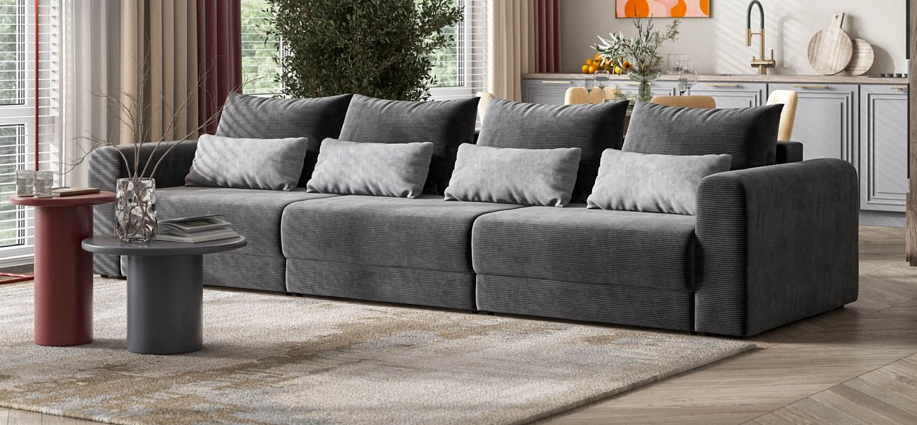 Модульный диван Ричмонд Модуль Макс Вельвет Корд графит