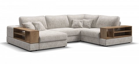 П-образный диван-кровать Босс Модуль Шенилл Смарт кварц 1