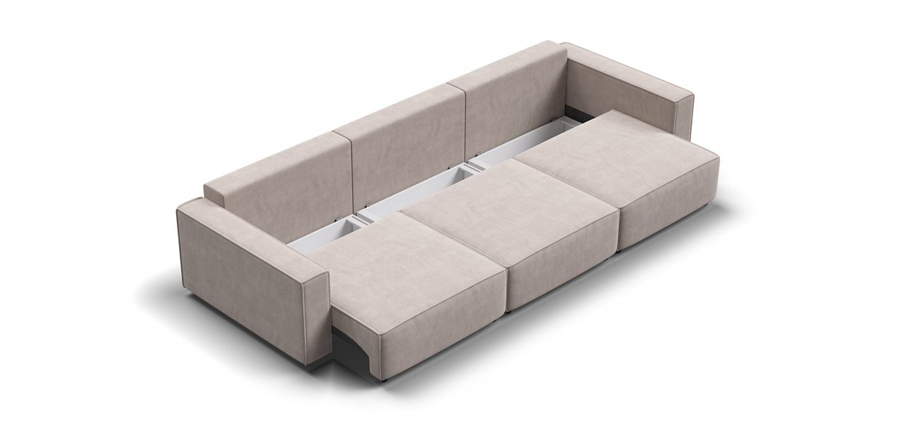 Диван Босс Софт Модуль Макс велюр Монолит латте