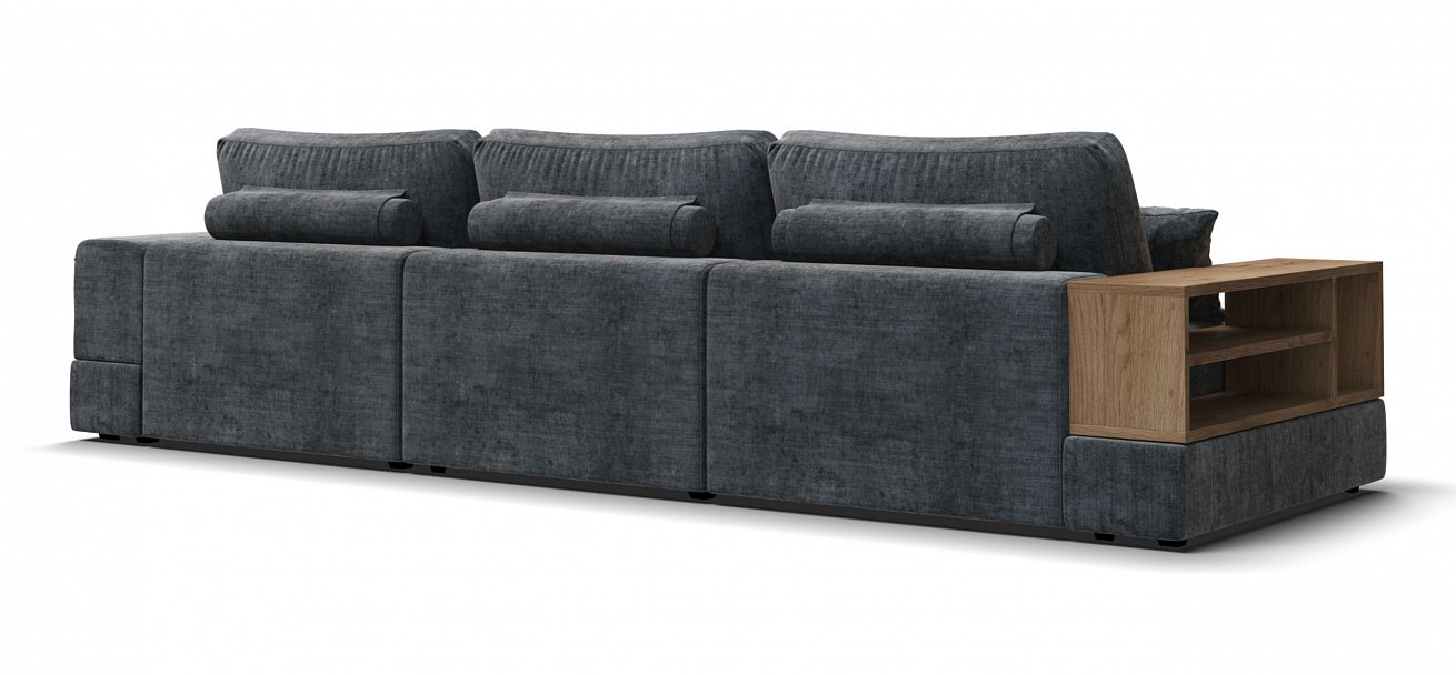 Угловой диван-кровать Босс Модуль ХЛ Шенилл Глосс карбон