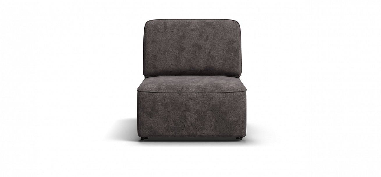 Кинг Модуль спальное место велюр Алькантара серый