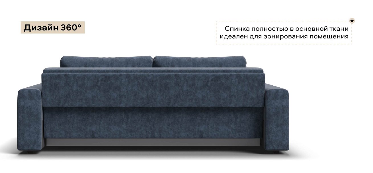 Диван Босс Прайм велюр Роял синий