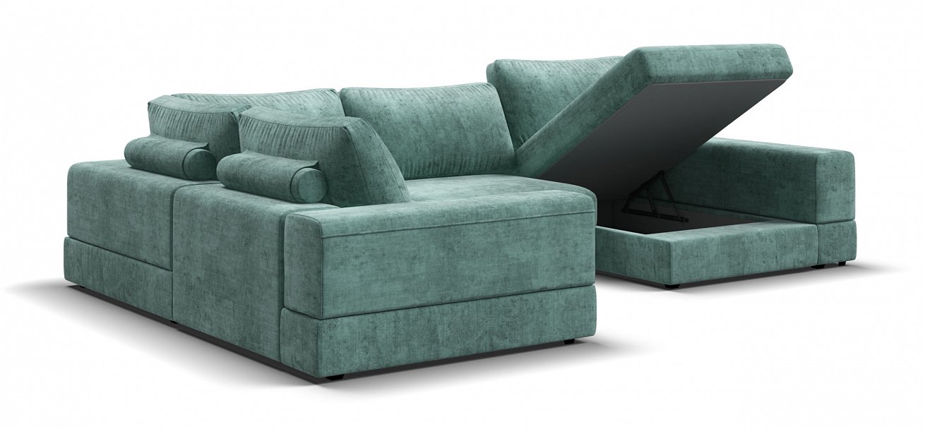 П-образный диван-кровать Босс Модуль Шенилл Глосс минт